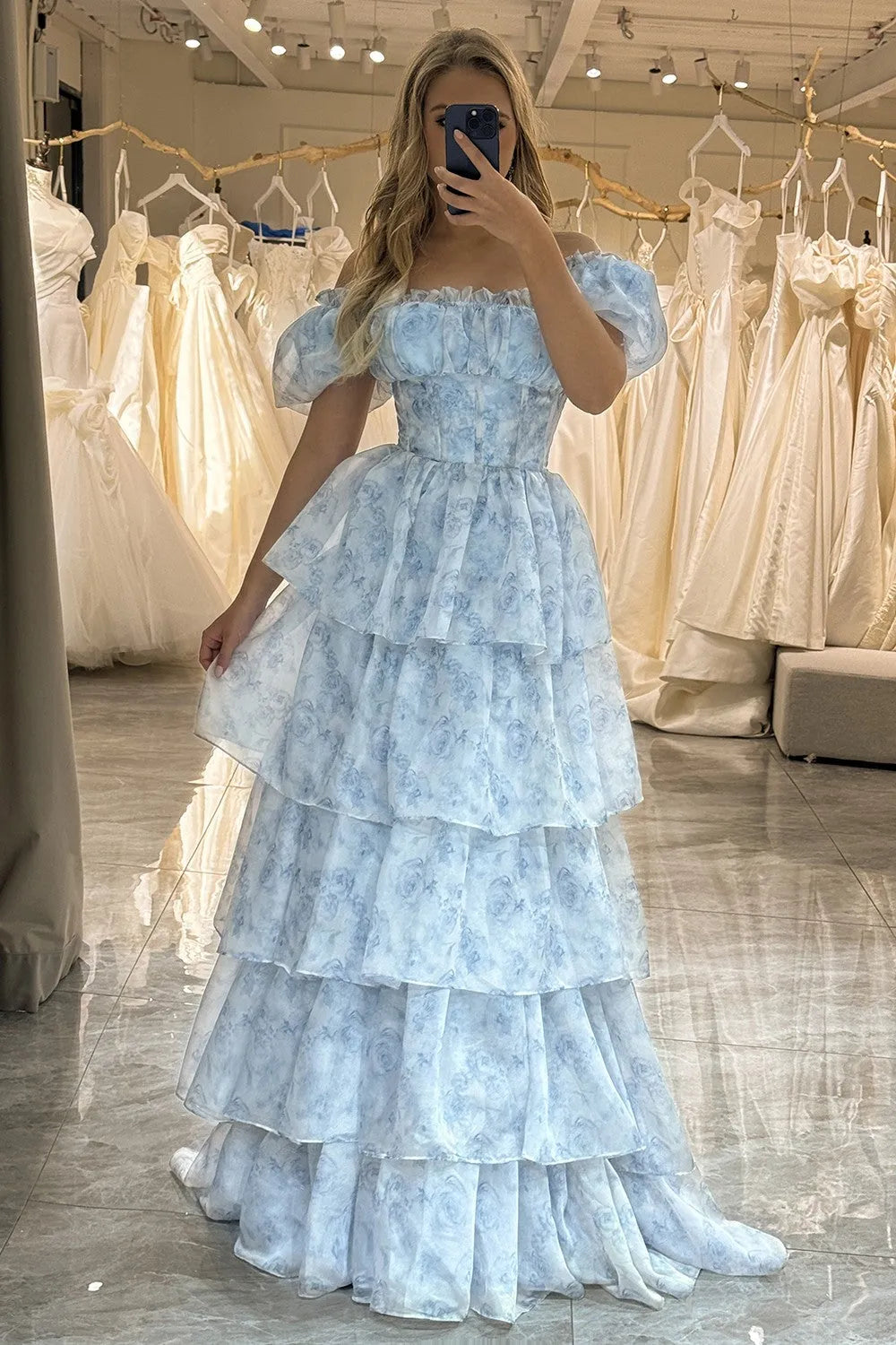 Aimishang A Line Off The Shoulder Long Prom Dress Elegant Evening Party Dress Formal Gowns