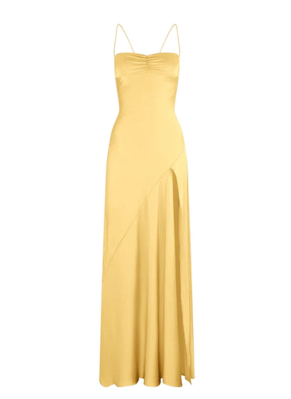 Aimishang Elegant Dresses Gowns Evening Dresses Spaghetti Straps Long Prom Dress Satin Formal Party Dress