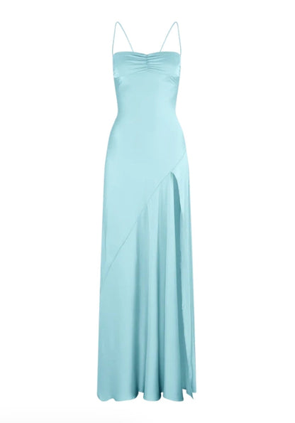 Aimishang Elegant Dresses Gowns Evening Dresses Spaghetti Straps Long Prom Dress Satin Formal Party Dress