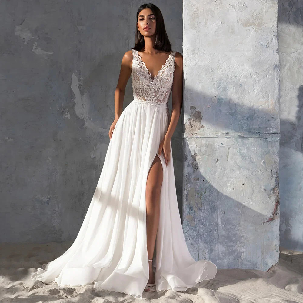 Jiayigong Beach Wedding Dress Robe De Mariee Custom Plus Size Bridal Gowns