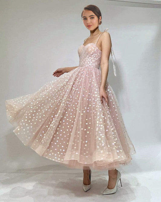 Blush Hearty Tulle Homecoming Dress