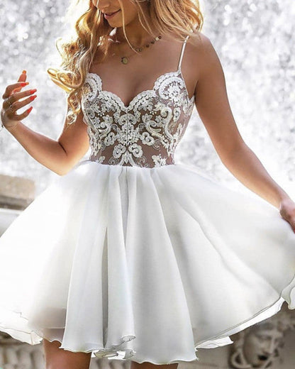 Homecoming Dresses Appliques V Neck Ruffles