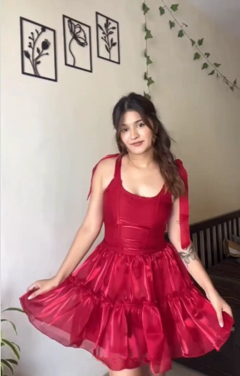 Elegant Red Tulle A Line Short prom Dress Homecoming Dress cc2945