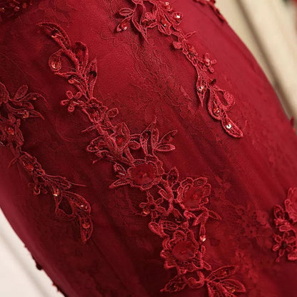 Open Back Lace Mermaid Dresses With Straps