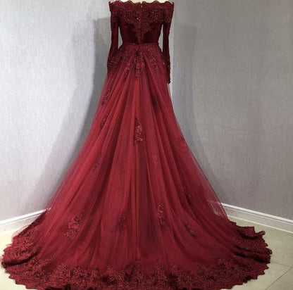 Long Sleeves Velvet Mermaid Prom Dresses Detachable Skirt