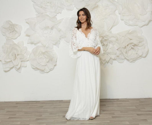Effortlessly Cool And Comfortable Modern Boho Wedding Dress