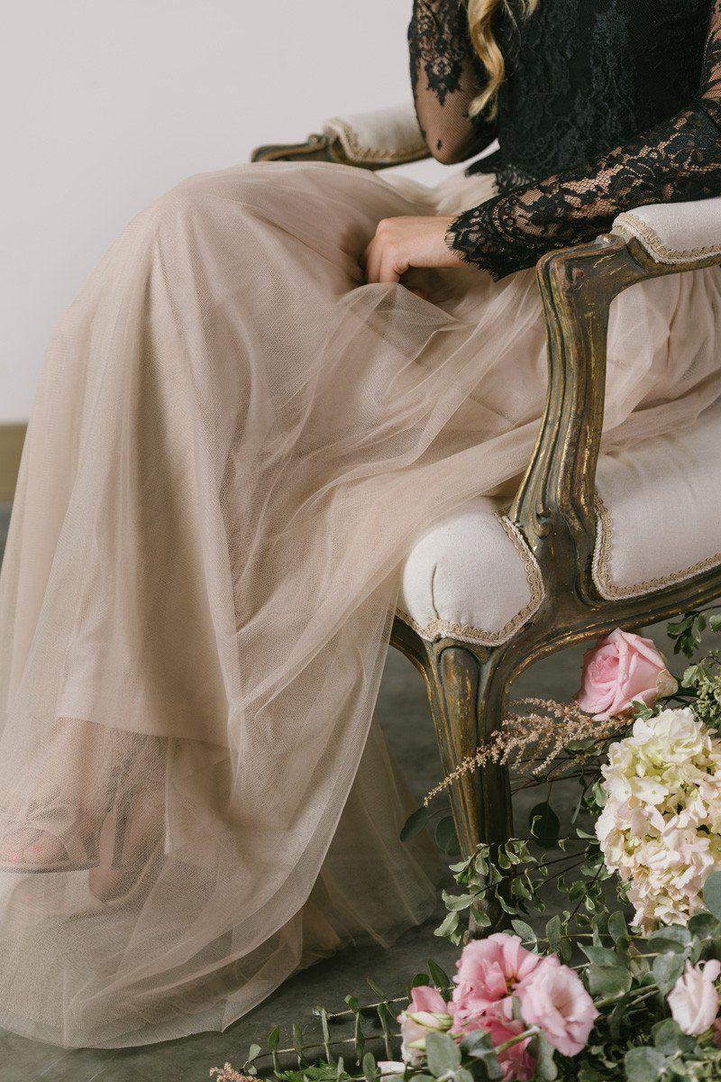 Courtlike Long Sleeves Scoop A-line Ankle-length Prom Dresses