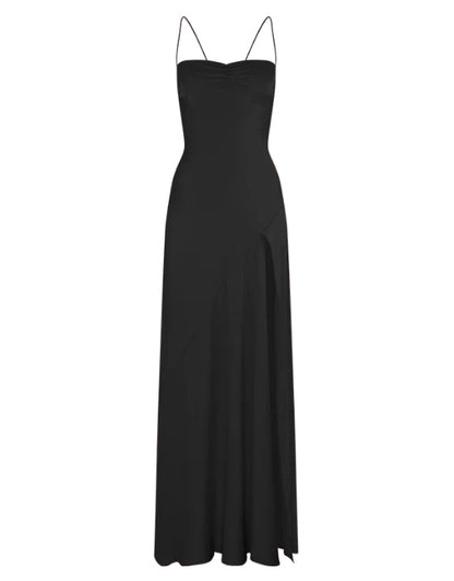 Aimishang Elegant Dresses Gowns Evening Dresses Spaghetti Straps Long Prom Dress Satin Formal Party Dress