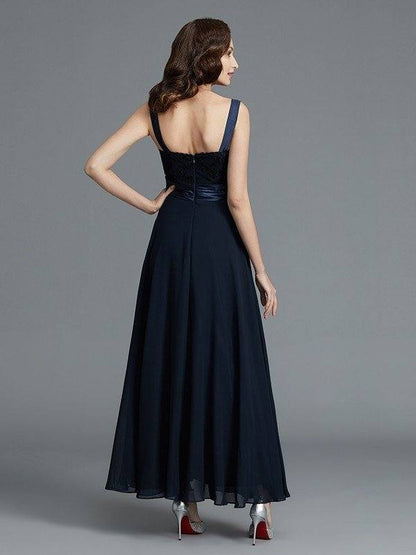 A-Line/Princess Sweetheart Sleeveless Chiffon Ankle-Length Mother of the Bride Dresses - RongMoon