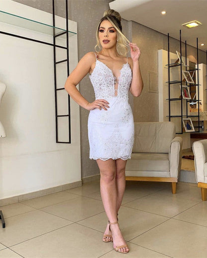 Two In One Wedding Dresses Chiffon V Neck Appliques