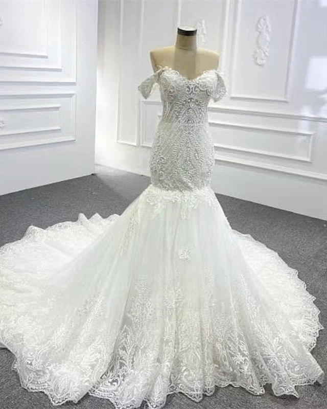 Mermaid Lace Wedding Off The Shoulder Bridal Gowns