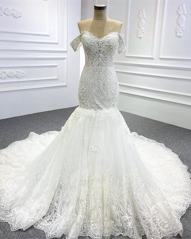 Mermaid Lace Wedding Off The Shoulder Bridal Gowns