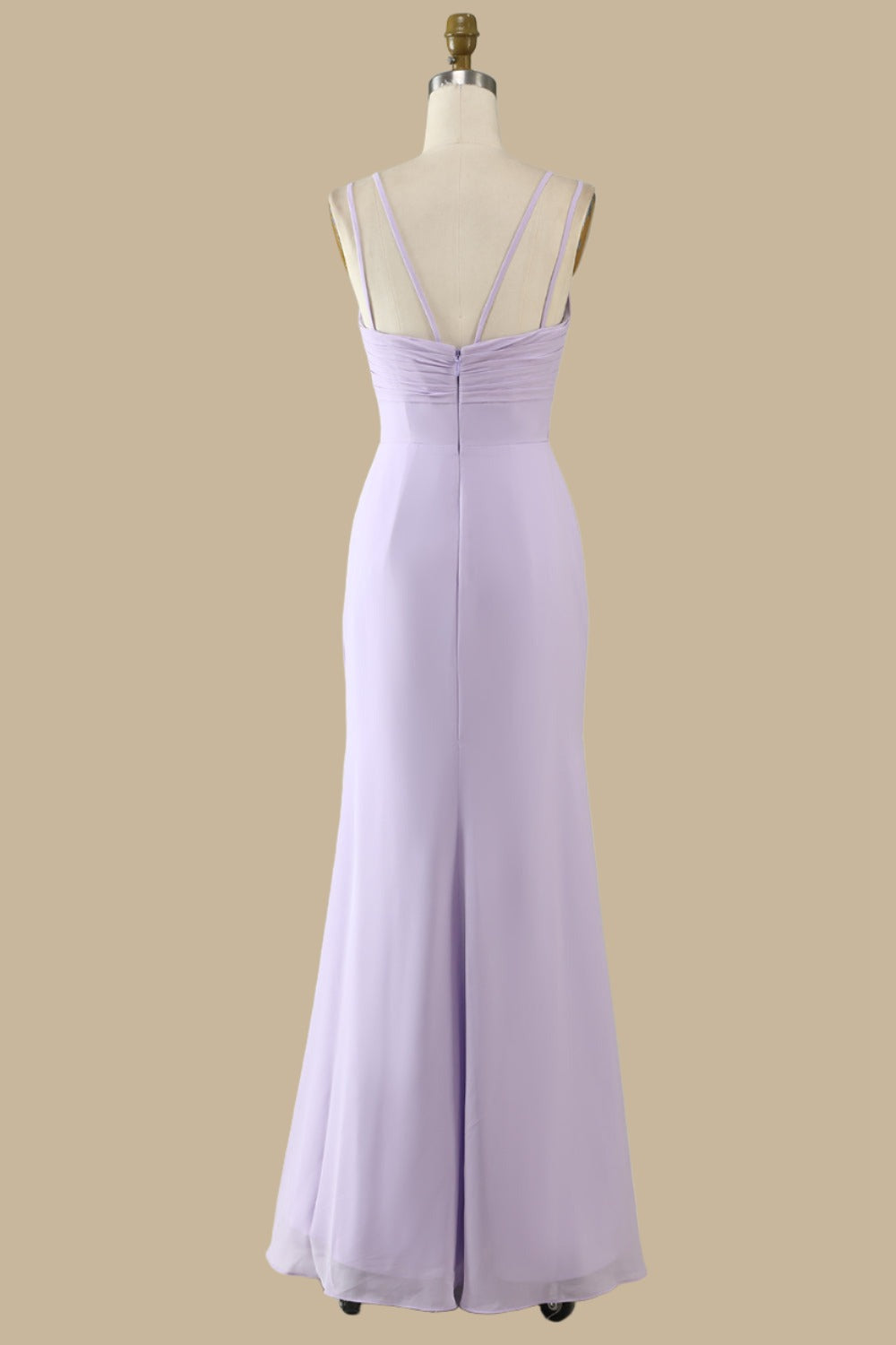 Lilac Scoop Neck Maxi Dress with Spaghetti Straps