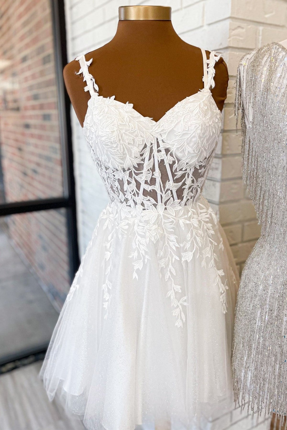Sweet Aqua Appliques A-Line Homecoming Dress