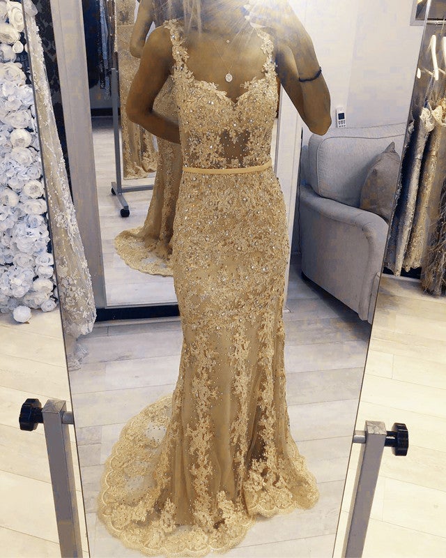 Mermaid Lace Sweetheart Spaghetti Strap Dresses