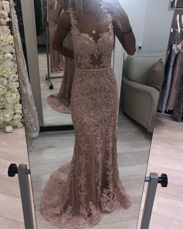 Mermaid Lace Sweetheart Spaghetti Strap Dresses