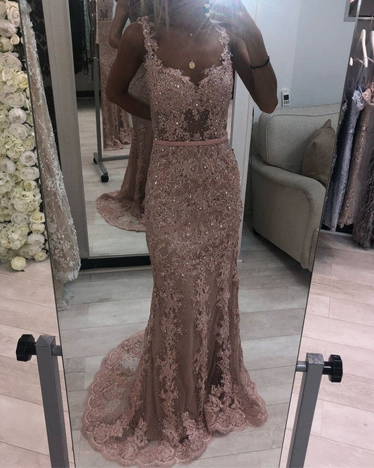 Mermaid Lace Sweetheart Spaghetti Strap Dresses