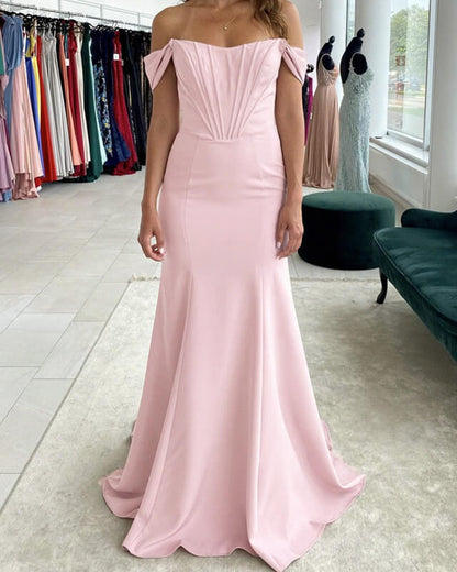 Mermaid Soft Pink Prom Dress