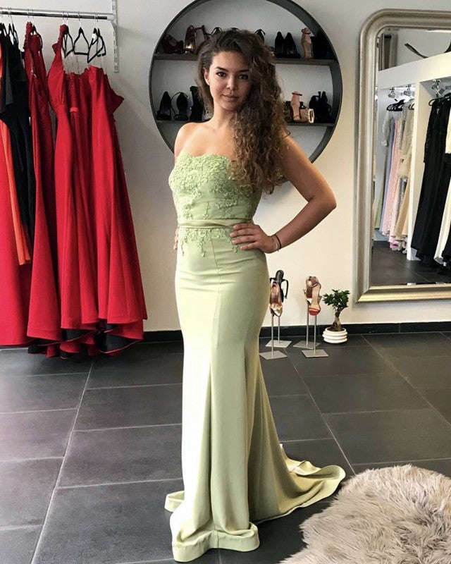 Mermaid Sweetheart Bridesmaid Dresses Lace Appliques