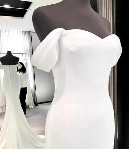 Mermaid Wedding Dresses Sweetheart Court Train With Off Shoulder