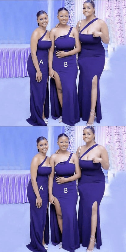 Mismatched Soft Satin Mermaid Long Bridesmaid Dresses