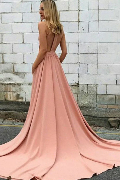 Aimishang Evening Dresses Modest Open Back Simple Elegant Prom Dresses