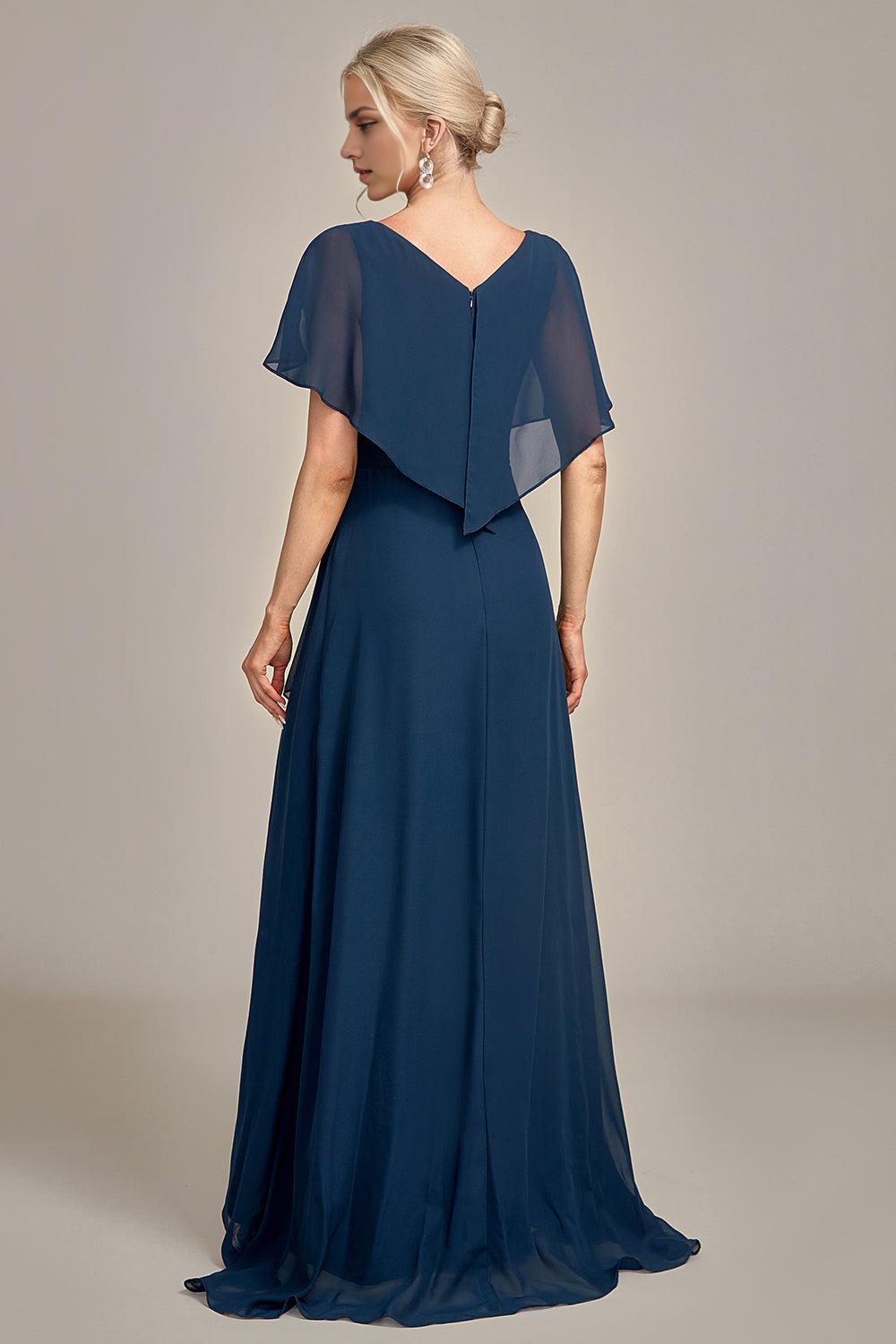 A-Line Asymmetrical Sequins Mother of the Bride Dress With Beading