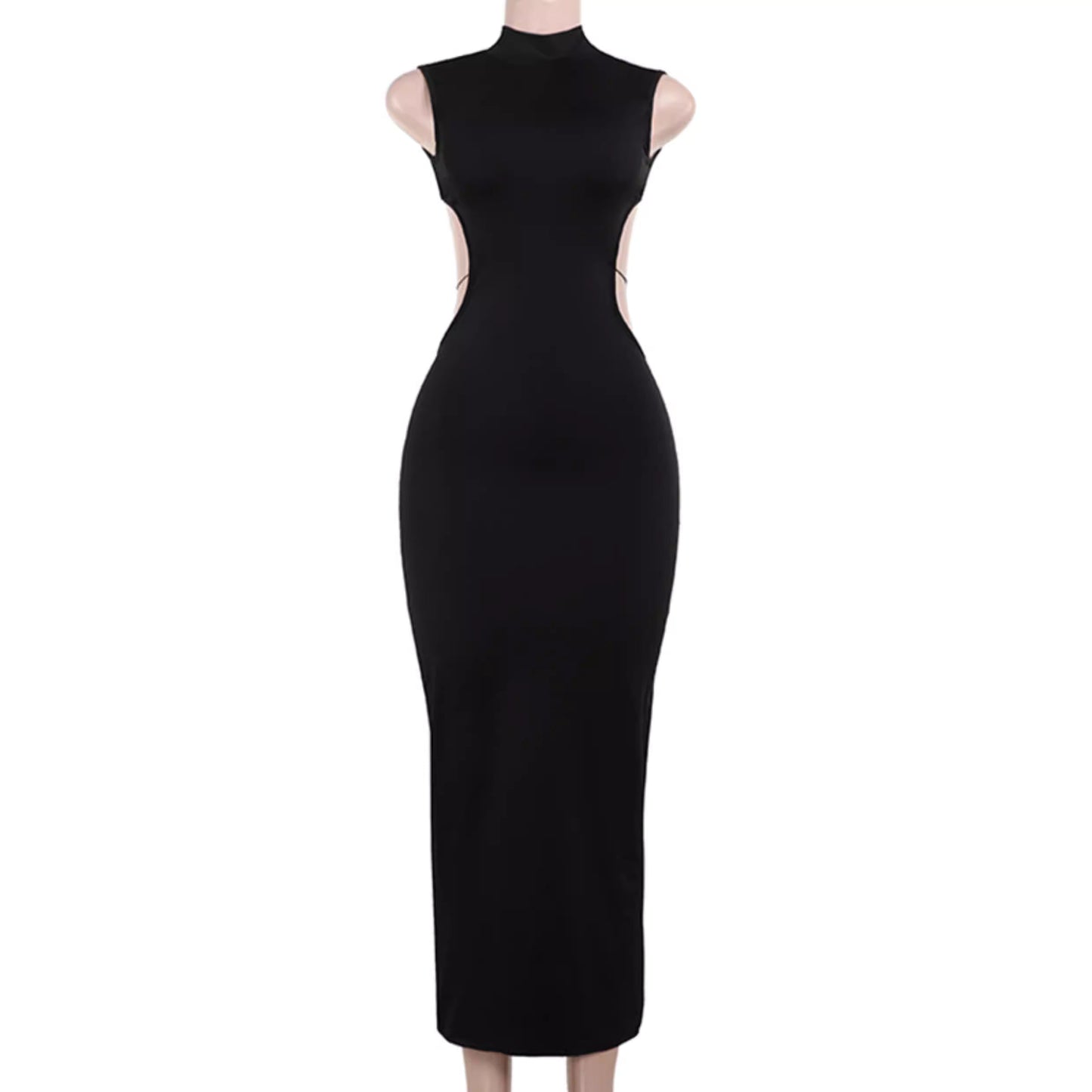 European and American style metallic butterfly hollow-out backless dress, sexy style, slimming slit long skirt  11488
