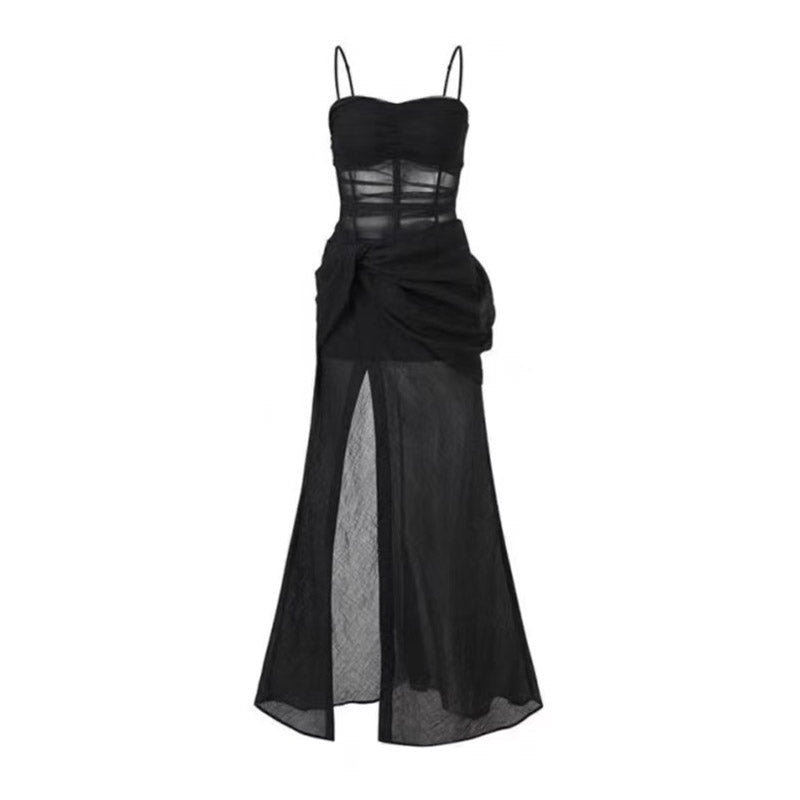 New Fashion Floral Design A-line Sleeveless Spaghetti Strap Puffy Dress HZ1024