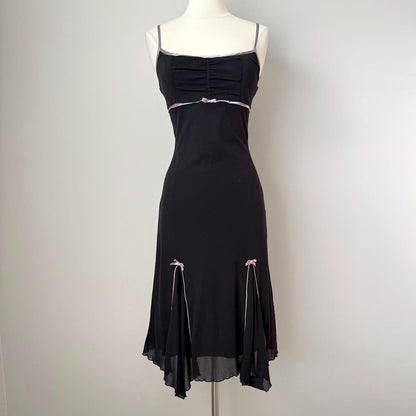 Black Vintage Elegant Pink Lace Spaghetti Strap Short/Long Women Chiffon Homecoming Dress Prom Dress Evening Dress Party Dress gh4127