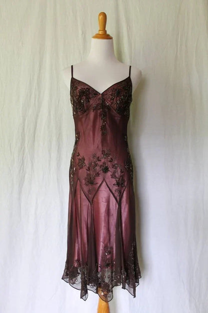 Vintage Beaded Embroidery V-neck Mermaid Prom Dress Party Dress Evening Dress HZ1024