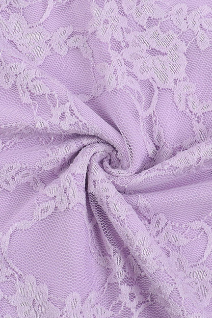 Sweet Lavender Lace Slit 17th Birthday Homecoming Dress cc4022