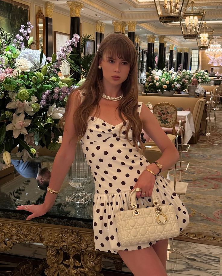 Sweet Polka Dot Sleeveless Flower Bud 16th Birthday Homecoming Dress cc4399