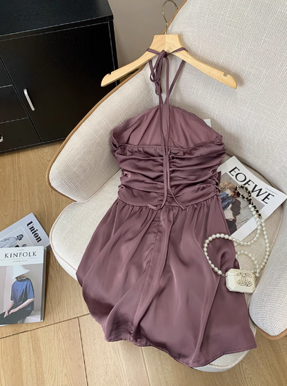 Elegant Halterneck Off-shoulder Design Birthday Dress Homecoming Dress cc3956