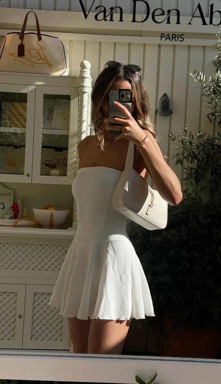 Simple A-line Tube Top Waist Birthday Skirt Homecoming Dress cc3991
