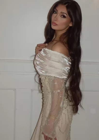 Elegant Beige Mermaid Off-the-Shoulder Beaded Tulle Satin Train Prom Dress Evening Dress cc5192