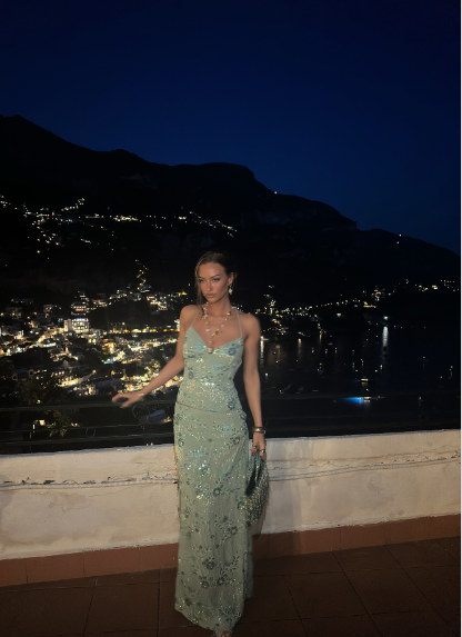 Luxurious Mint Green Halter Neck V-Neck Mermaid Open Back Sequin Beaded Tulle Long Prom Dress Evening Dress cc5414