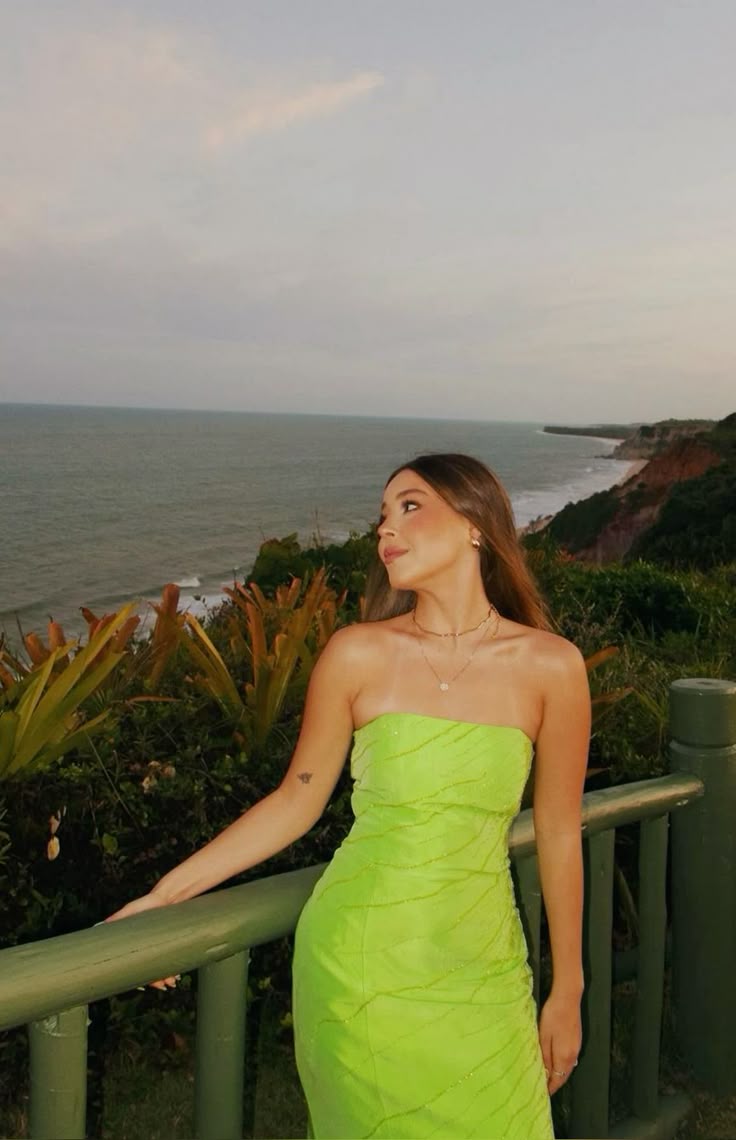 Sexy Neon Green Strapless Mermaid Beaded Satin Long Prom Dress Evening Dress cc5508