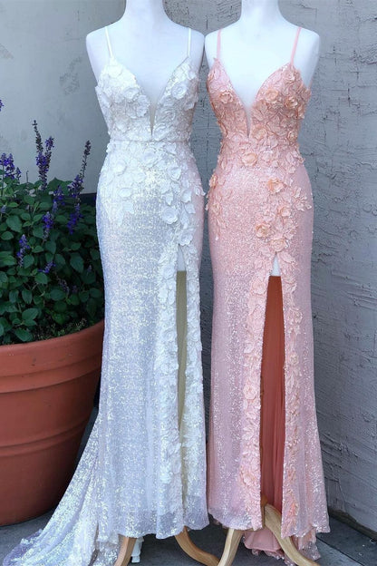 Stunning Lavender Sequins Mermaid Long Formal Dress