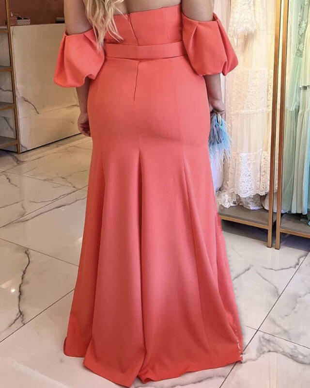 Plus Size Mermaid Split Bridesmaid Dresses