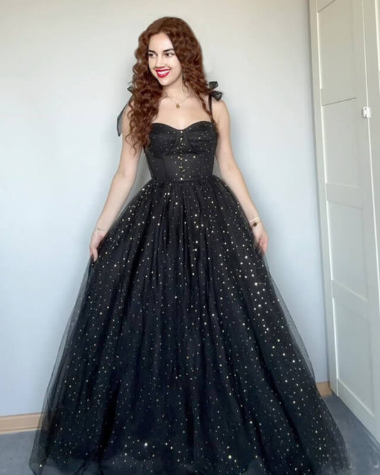 Black Tulle Starry Corset Dress