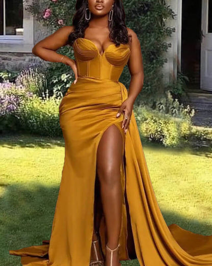 Mermaid Corset Split Dress
