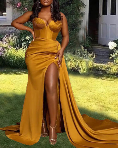 Mermaid Corset Split Dress