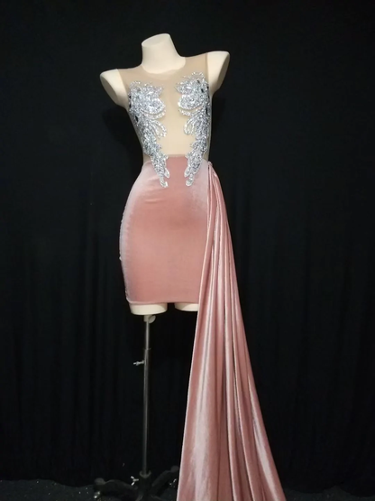Birthday Behavior Sexy Homecoming Dress Pink Party Dress c2626