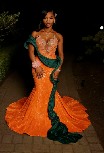 Luxurious Mint Green Mermaid Strapless Sequined Prom Dress Evening Dress cc4997