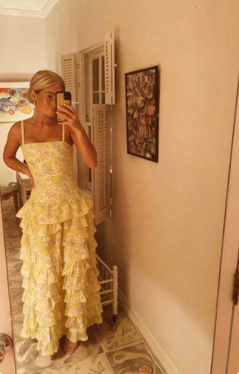 Popular Spaghetti Straps Floor Length Prom Dress New Fashion Tiered Evening Dress  c3329