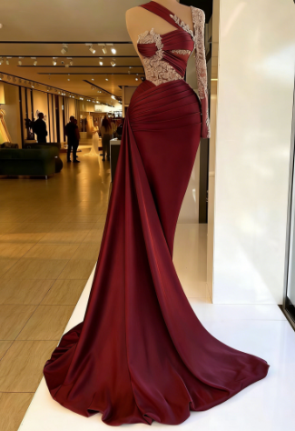 Lace prom dresses, evening dresses, custom make prom dress, arabic prom dress, new arrival evening dresses, fashion evening gowns, elegant prom dress C1897