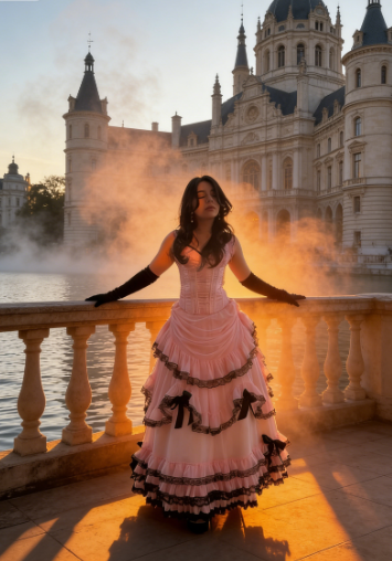 Princess Pink Spaghetti Strap Boned Bow Lace Tulle Long Prom Dress Evening Dress cc5424