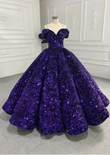 Burgundy Quinceanera Dress Off The Shoulder Sequins Ball Gown Sweet 16 Dress c2562