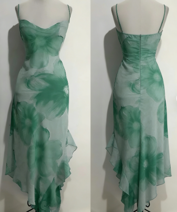 Flowy Chiffon Printed Strapless 19th Birthday Homecoming Dress cc3872